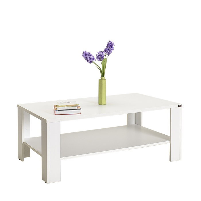 Hanah Home Shp-695-Dd-1 Mesa de Centro Blanca Diamante 110x65x42 cm Tablero Melamina 16mm Elegante Moderna Funcional